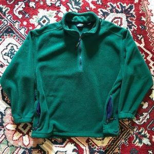 Eddie Bauer EBTEK Fleece Pullover Green XL Vintage